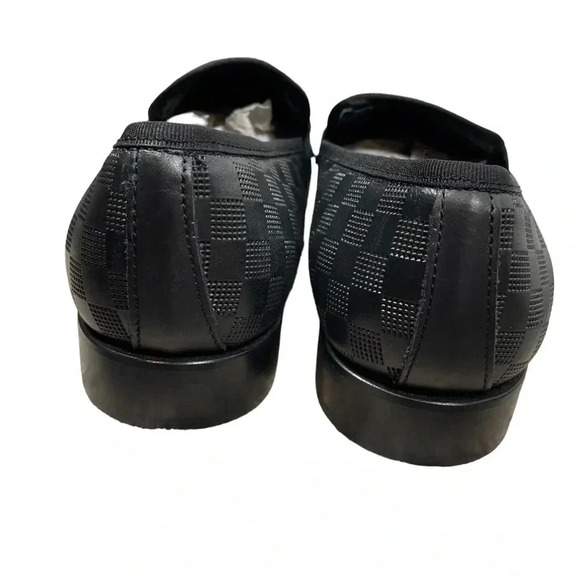 Cognati Leather Black Slip On Loafers Shoes  Made In Italy Size 41 - Picture 7 of 8